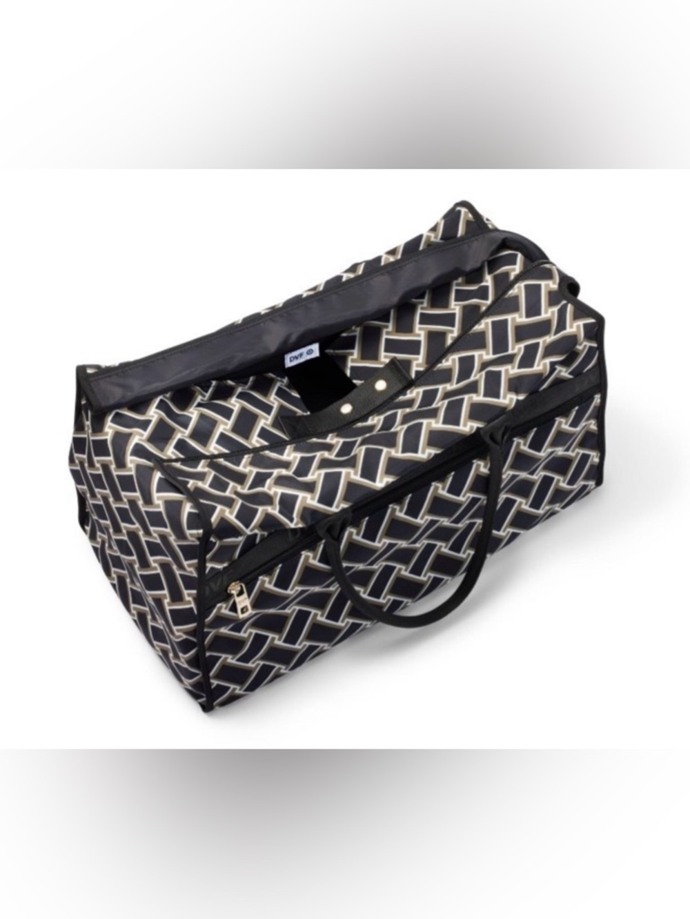 Diane Von Furstenberg Neutral Vintage Weave Weekender - Picture 4 of 8